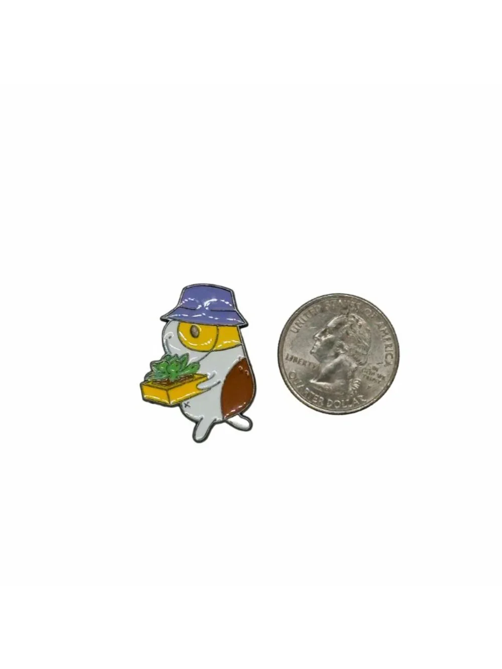 ✨Cuy Andes Guinea Pig Pet Succulent Gardener Animal Enamel Pin With Hat Plant
